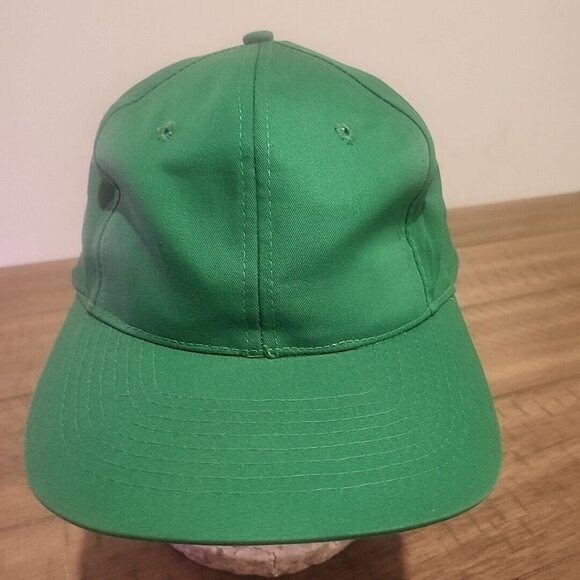 Vintage BLANK Green Hat Snapback Cap Adjustable Designer Award Headwear - Picture 1 of 6
